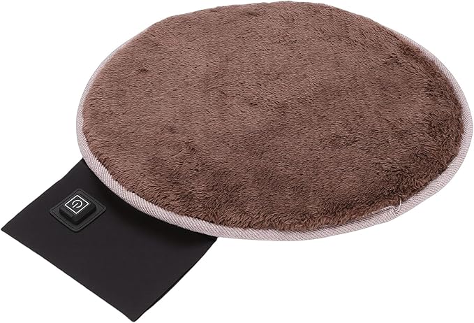 Pet Heating Pad Warm Flannel Electric Heating Mat for Cats Dogs Portable USB Power Supply for Home Travel (Brown)