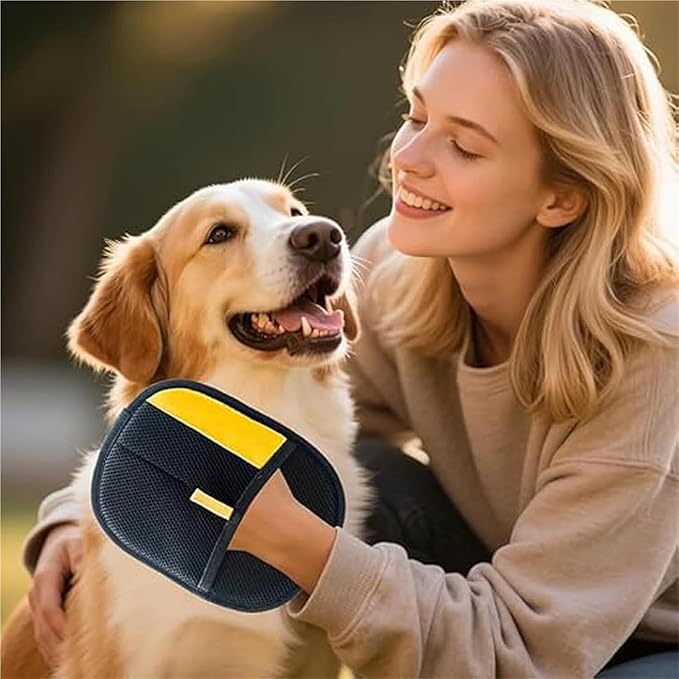 Pet Hair Remover Glove, Dual-Sided Pets Grooming Glove, Reusable Cat & Dog Hair Remover for Couch, Upgraded Animal Fur Removal Tool