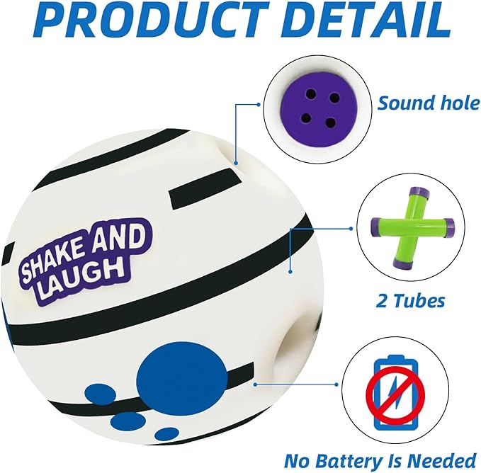 Glow in The Dark Dog Toys Ball, Interactive Dog Ball, Shaking with Gibbering Sound, S, 3.14 in (8 cm)