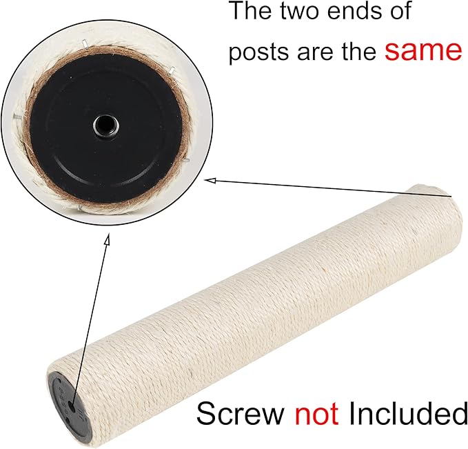 Dimaka Cat Scratching Post Replacement Pole, Cardboard and Sisal, 15.7in, 40cm