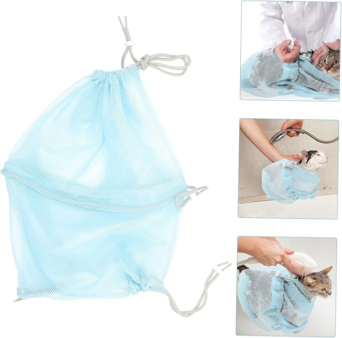 Kisangel 1pc Cat Grooming Pouch Scratch Resistant Bath Bag for Cats Multi-Functional Pet Care Bag Easy to Use and Drain