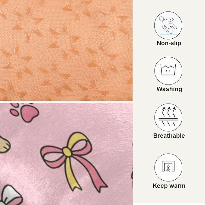 Dog Bed for Crate Washable Pet Sleep Pad, Dogs Print Kennel Mat with Non-Slip Bottom, Soft Fluffy Supplies Pet for Dogs and Cats (24x18 inch)