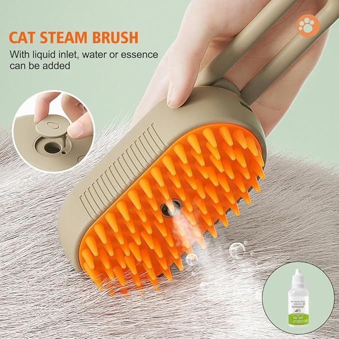3-in-1 Cat Steamy Brush Self-Cleaning Dog Grooming Brush Electric Pet Massage Comb Pet Supplies