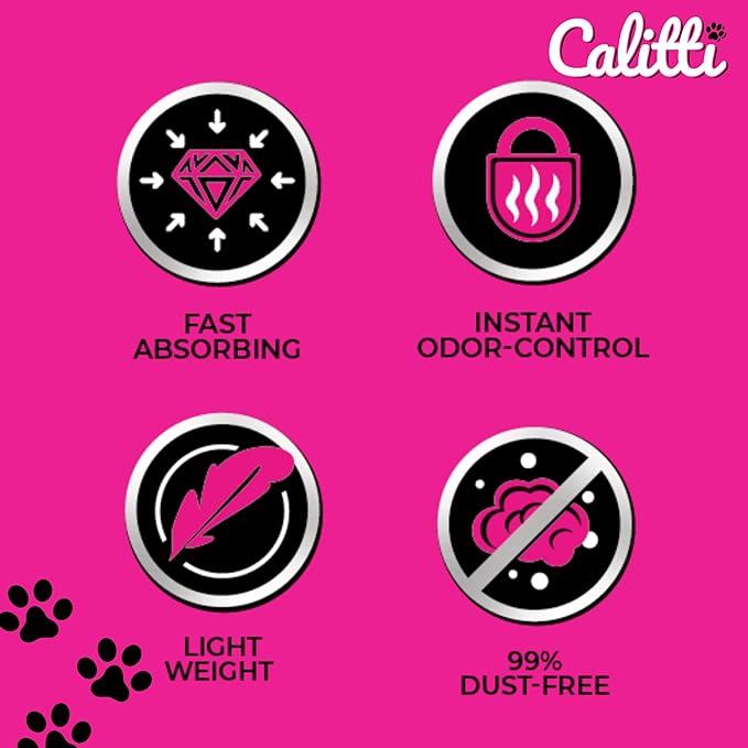 Premium Crystal Cat Litter – Ultra Absorbent & Maximum Odor Control – 99.9% Dust-Free, Low Tracking, Non-Clumping Silica Gel – Unscented – 32 lb (4 x 8 lb Packs)