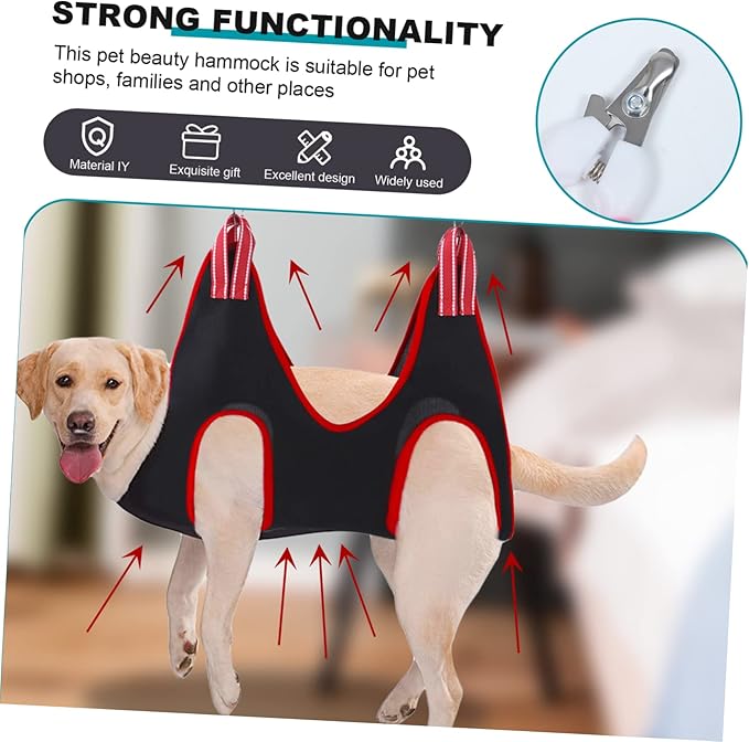 1set Pet Grooming Hammock for Cats and Dogs Ergonomic Design Breathable Material for Nail Trimming and Bathing Random Accessories