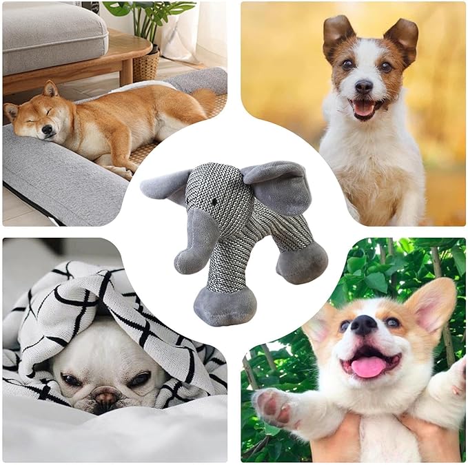 Stuffed Dog Toys - Plush Squeaker, 1 Piece Textile Creature for Canine Engagement, Soft Fabric Doll with Internal Sounder, Pet Supply, Interactive Plaything for Pups, Felines and Animals