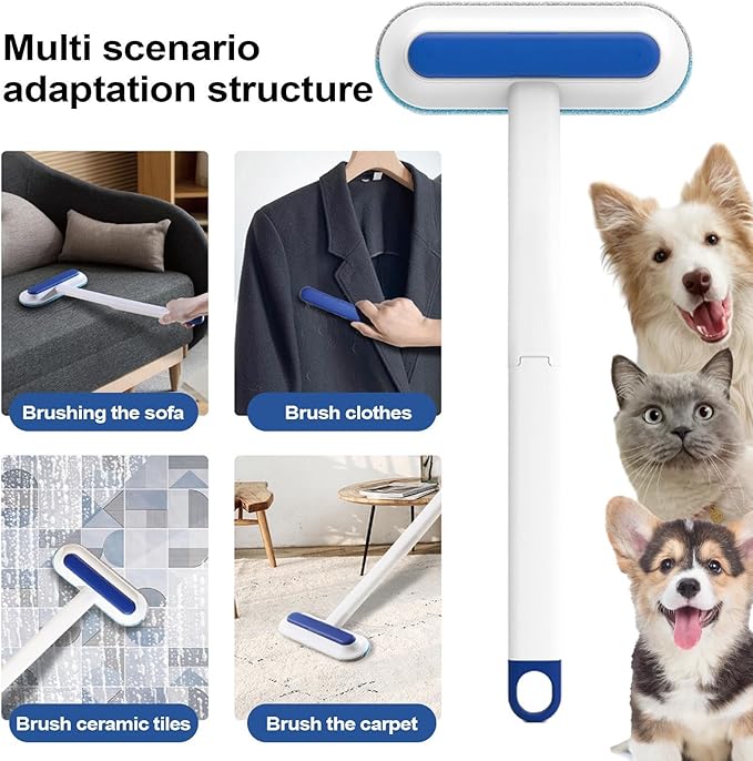 Pet Hair Removal Brush for Clothes,Electrostatic Cat Grooming Tool,Window Screen Cleaning Brush - for Dog Owners Office Car Clothes Bedding Sheets Carpets Sofas Apartment Mattress