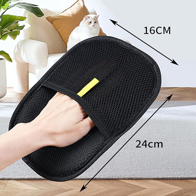 Pet Hair Remover Gloves – Double-Sided Reusable Electrostatic Cleaning Mitts for Cats, Dogs, Furniture, Clothing, Carpet, Car Seats – Efficient Fur Removal for Home (4 Pcs)