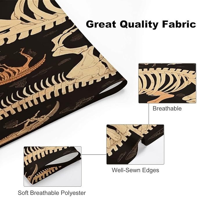 Dog Bandana Spring Pet Scarf Adjustable Triangle Dinosaur Skeleton Print Printing Dog Bib Washable Polyester Puppy Bandana for Small Medium Large Dogs Cat Birthday Party Supplies