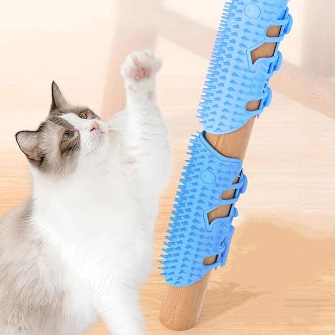 Cat Wall Brush, Cat Grooming Brush,Wall Massage Scratcher | Silicone Cat Corner Massage Comb, Adjustable Pet Itch Rubbing Tool for P