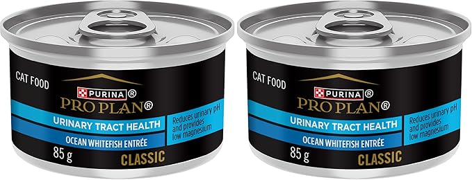 Purina Pro Plan Urinary Tract Cat Food Wet Pate,Urinary Tract Health Ocean Whitefish Entree - 3 oz. Pull-Top Cans,(Pack of 48)