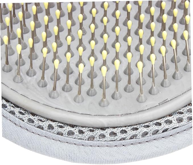 BESPORTBLE Grooming Glove for Pets Dual-Sided Rubber Steel Needle Brush for Dogs Cats Horses and Rabbits Gentle Deshedding Tool for Short Long Hair Daily Bathing and Cleaning