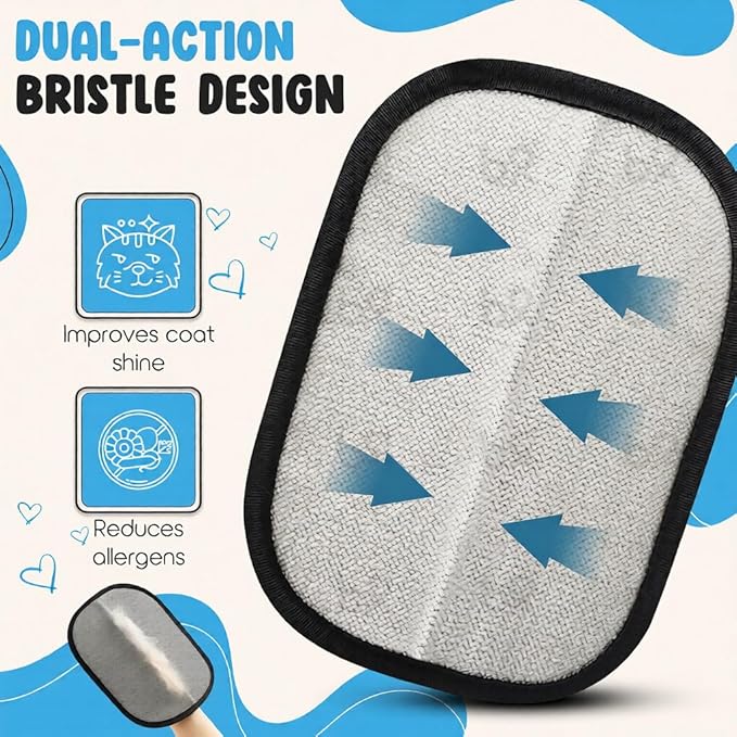 Pet Hair Remover Glove – 2‑Pack Reusable Electrostatic Fur Removal Mitt for Dog & Cat Hair on Furniture, Couch & Car Seats