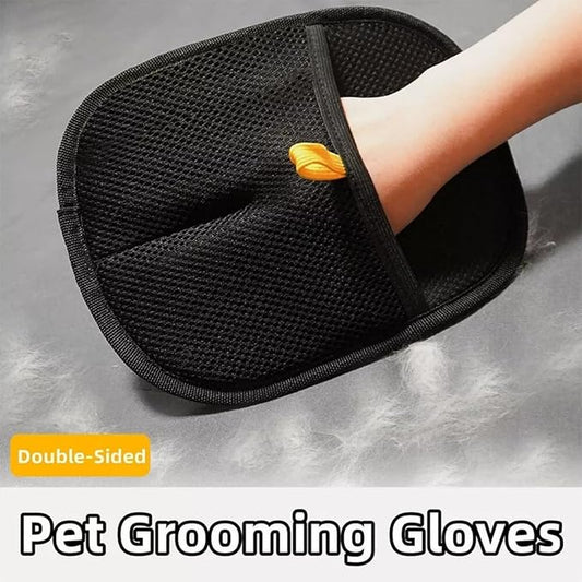 Double-Sided pet Grooming Gloves, Pet Gloves Grooming for Dogs, Cat Grooming Gloves, Celery Pets, Pet Grooming Gloves, Versatile Grooming Gloves for Washing, Deshedding, Drooming (2 Pcs)
