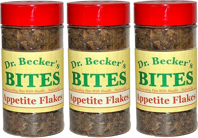 Dr. Becker's Appetite Flakes for Dogs & Cats | Food Topper with High Protein & Limited Ingredients | Meal Enhancer for Large & Small Breeds, 4.5 oz (Pack of 3)