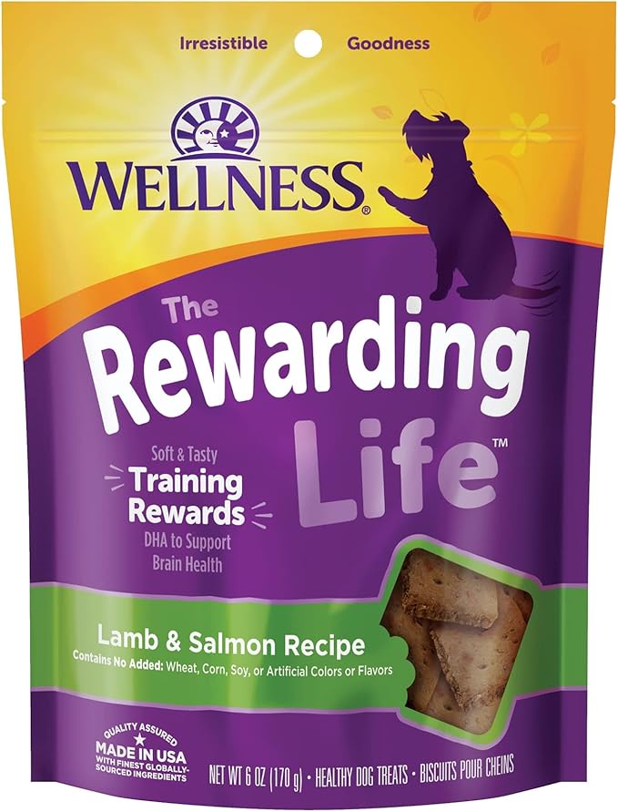 Wellness Dog Food and Treats Trial Bundle: Complete Health Dry Food, Chicken 5lb & Rewarding Life Soft Treats, Lamb and Salmon