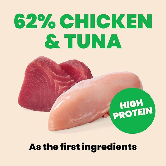 almo nature HQS Natural Chicken and Tuna Entree with Vegetables in Broth, Gluten Free, Additive Free, Adult Dog Canned Wet Food, Shredded 12 x 280g/9.87 oz