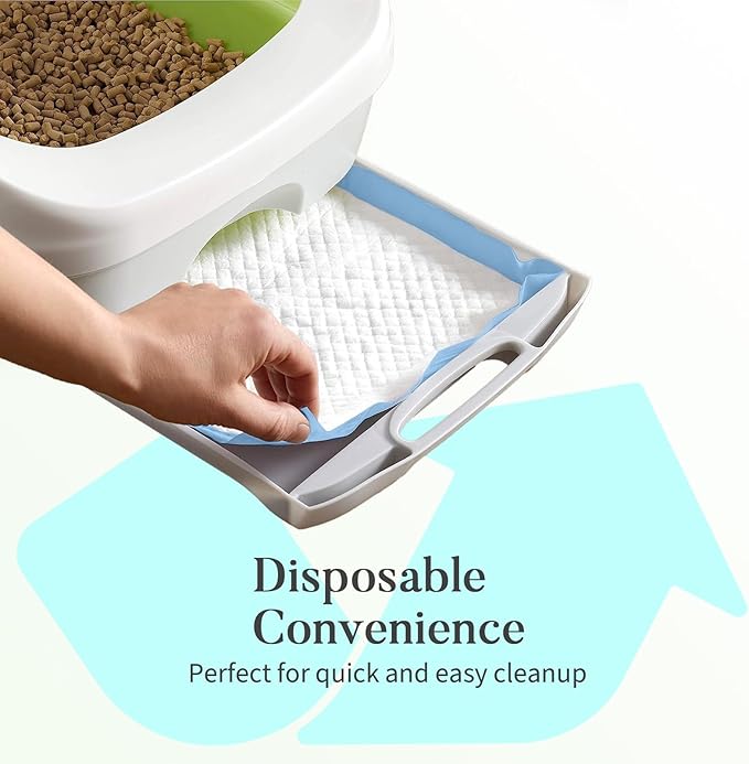 60 Count Cat Litter Pads for Tidy Cats Breeze System, Cat Pad Refills for Litter Box, Thickened Super Absorbent Pee Pad, Odor Control & Leak-Proof, Unscented 16.9" X 11.4"