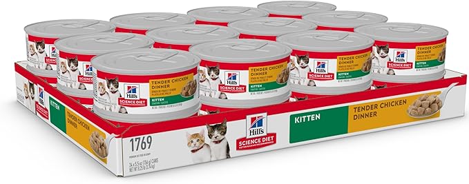 Hill's Science Diet Kitten, Kitten Premium Nutrition, Wet Cat Food, Chicken Stew, 5.5 oz Can, Case of 24