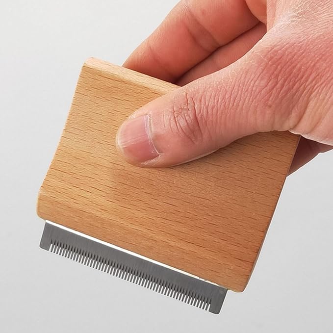 Dog Brush for Shedding, Pet Hair Removal Tool, Cat Grooming Supplies, Wooden Handle Pet Shedding Comb Combs for Dogs, Cats & Horses (Large)