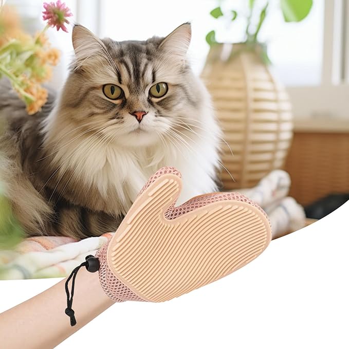 2Pcs Pet Hair Removal Gloves, Efficient Grooming Gloves for Pet Hair Deshedding and Removing, Reusable Cat & Dog Hair Remover Glove for Couch, Furniture, Carpet