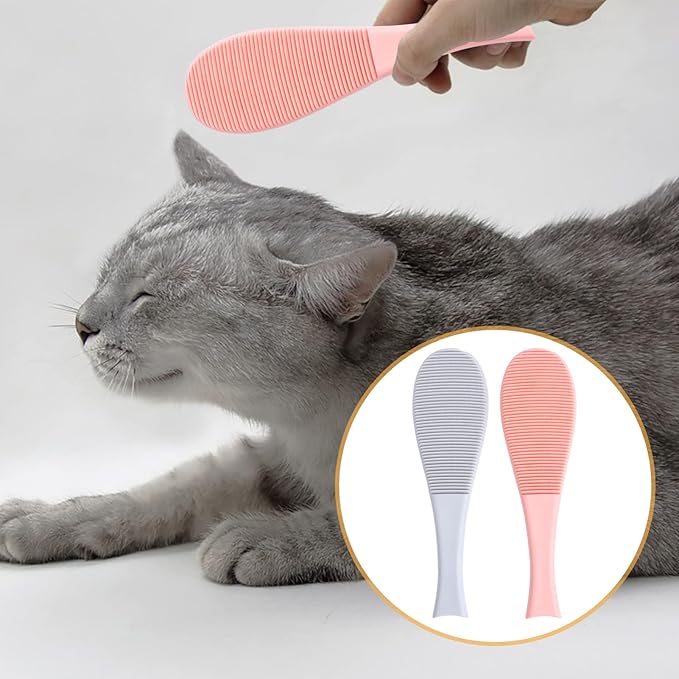 KESYOO 2Pcs Cat Tongue Combs Cat Grooming Massage Brush Dual Sided Slicker Brush for Shedding Control for Cats Head Neck and Care