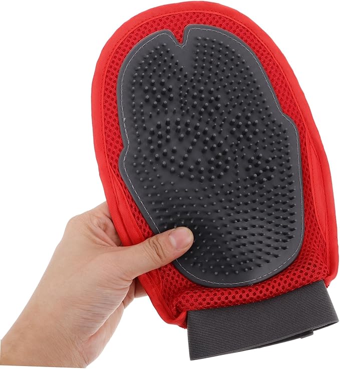 balacoo Pet Massage Brush Glove Double Sided Glove Brush Dog Dematting Comb Pet Shaver for Cats and Grooming