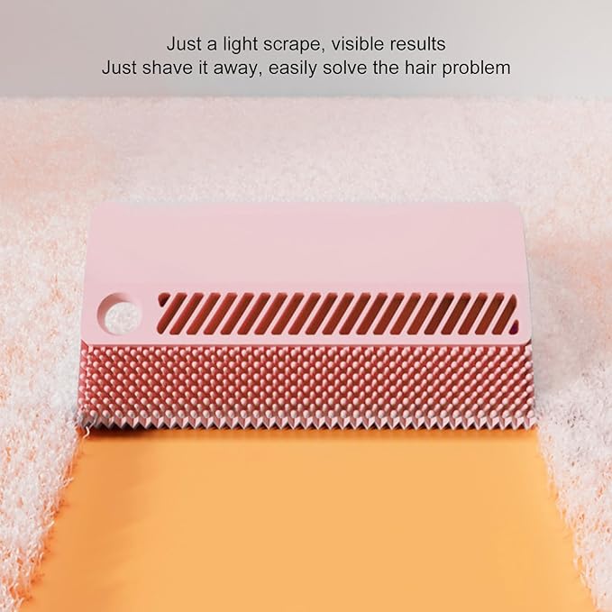 Cat Grooming Brush Silicone Dog Hair Remover Tool Double-Sided Pet Comb for Cat Dog Rabbit (Pink, One Size)
