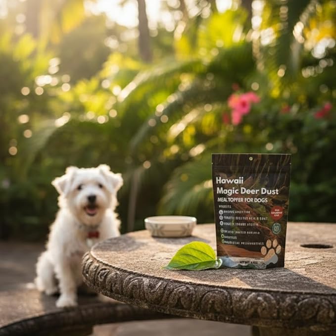 Hawaii Magic Deer Dust Dog Food Topper | Single-Ingredient Natural Protein Powder | Supports Digestion, Skin & Immune Health | No Additives or Preservatives | 4 oz