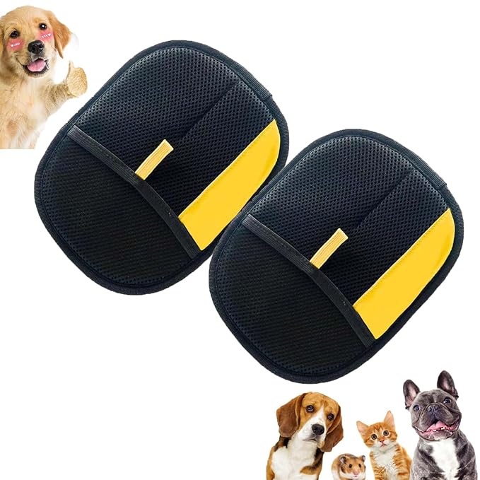 Pet Hair Remover Glove, PetHairRemover, Reusable PetHairRemover Brush, Electrostatic Pet Hair Remover (2Pcs)