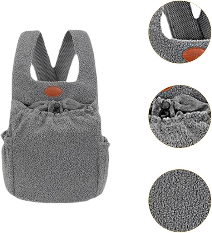 Pet Carrier Backpack Small Unique Portable Pet Supply, Dog Front Pack Kitten for Camping Outdoor, Gray
