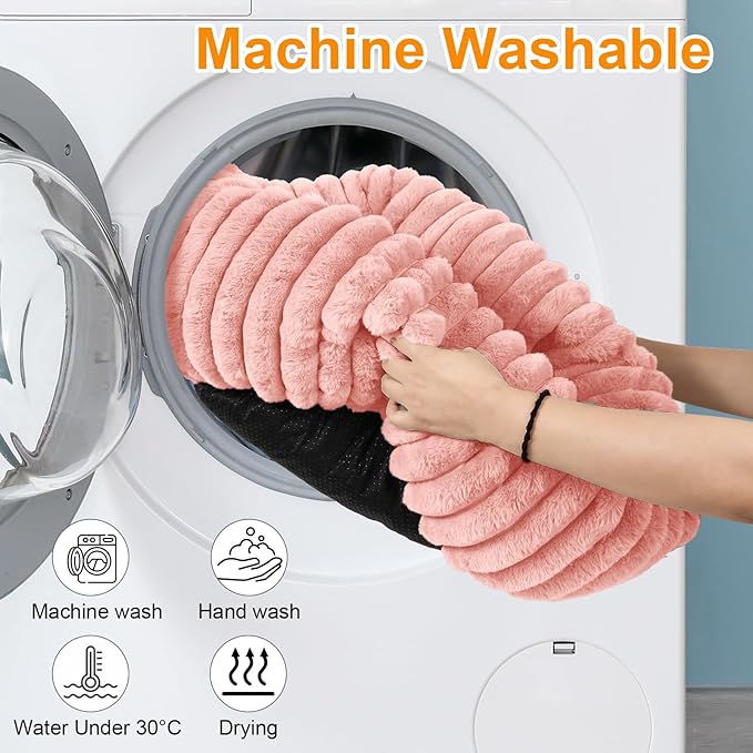 Washable Small Cat Dog Bed,Calming Anti Anxiety Round Donut Dog Bed,Fluffy Puppy Dogs Beds for Medium Small Dogs,Cute Kitten Cats Beds for Indoor Cats,Comfort Pet Beds for Medium Size Dog(Pink,M)