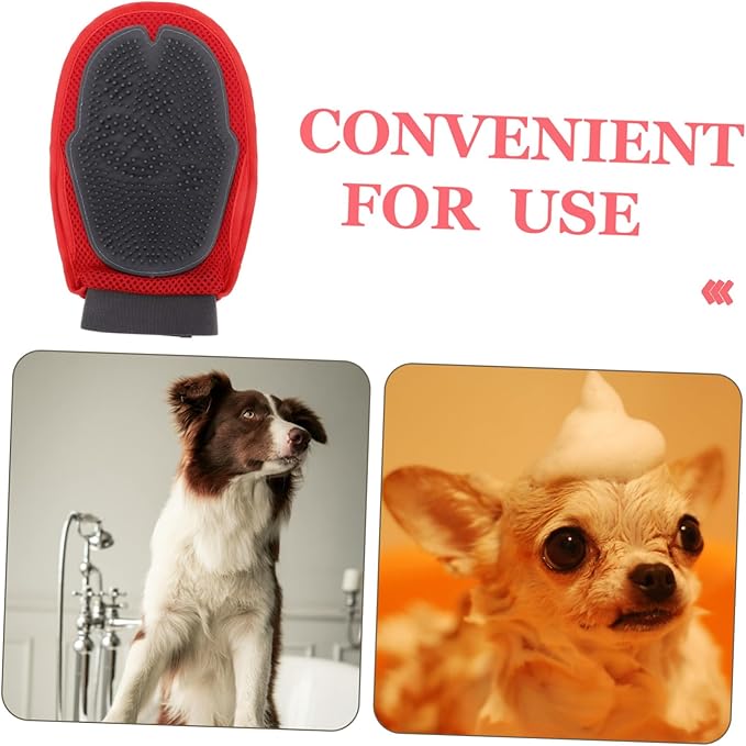 BESPORTBLE Double-Sided Bath Massage Brush for Dogs Cats Pet Grooming Glove Deshedding Harness for Puppies Dogs