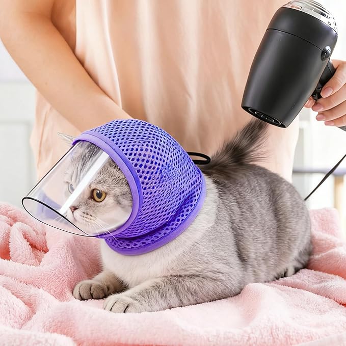 Cat Muzzle for Grooming - Adjustable Soft Face Cover, Anti Bite Cat Mouth Guard, Cats Grooming Muzzle Head Cover | Protection Restraint for Pet Chewing Biting Scratching Nail Trimming Costumes