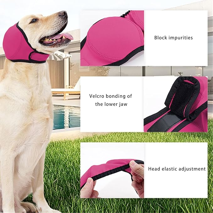 Peiiwdc Dog Ear Covers Earmuffs Hearing Protections for Pet Wrap for Grooming Bathing Blowing Drying Supplies Dog Protections Noise Cancelling