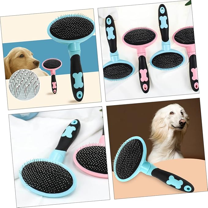 Cat Hairbrush Pet Supplies Cat Brush for Grooming Comfortable Handle Round Smooth Tips