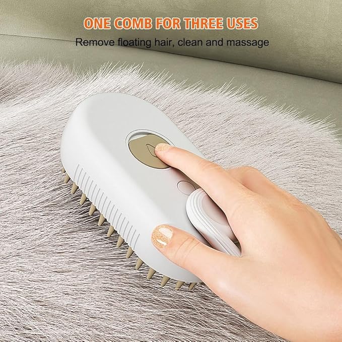 3-in-1 Cat Steamy Brush Self-Cleaning Dog Grooming Brush Electric Pet Massage Comb Pet Supplies