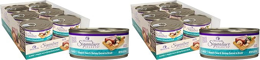 Wellness CORE Signature Selects Flaked Adult Wet Cat Food,Natural,Protein-Rich,Grain Free,5.3 Ounce (Skipjack Tuna & Shrimp),(Pack of 24)