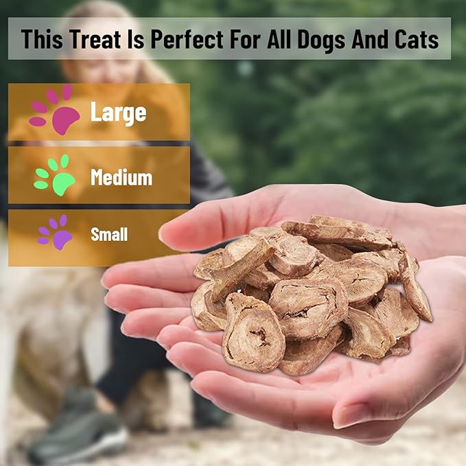 All-Natural Treat for Dogs & Cats, Single Ingredient, Picky Eaters, Grain & Gluten Free, Freeze Dried Chicken Hearts, No Preservatives, Made in USA