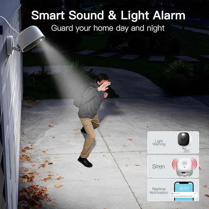 VIMTAG 2.5K Cameras for Home Security, 2.4G& 5G Color Night Vision Security Camera Indoor Outdoor for Baby Pet Dog Cat with Phone APP, Motion Detection 2-Way Audio, Work with Alexa,Cloud, 2 Pack