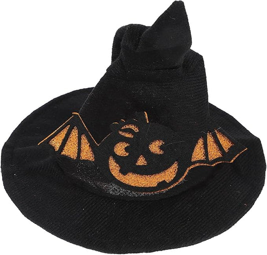 UPKOCH Halloween Pet Cosplay Hat Black Spooky Face Bat Small Pet Hat Decor Dog Headdress Cat Decoration Supply Costume Accessory for Holiday Party