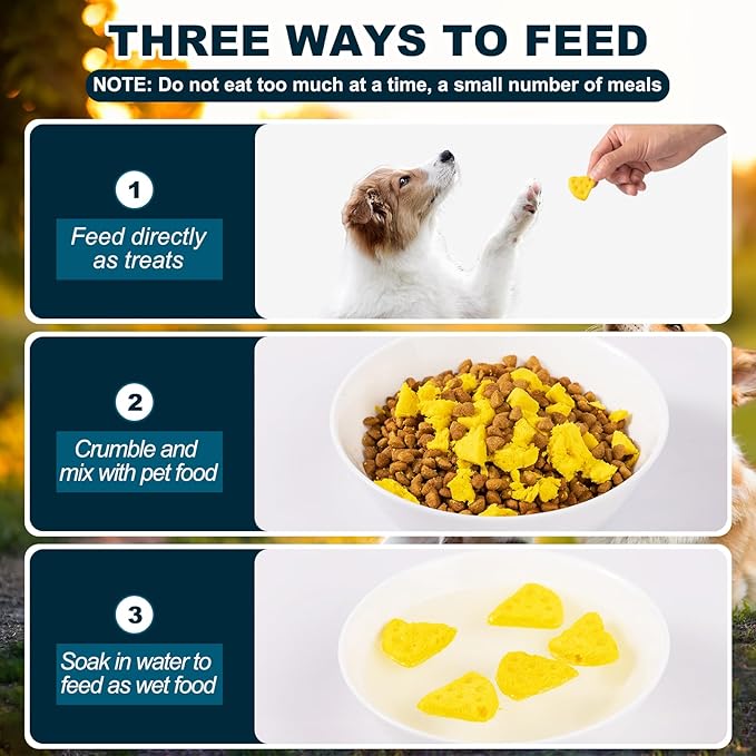 Freeze-Dried Chicken Cheese Cat Dog Treats,High Protein Pet Snacks Grain-Free, Add Pumpkin & Carrots for Digestive Health(40 PCS)