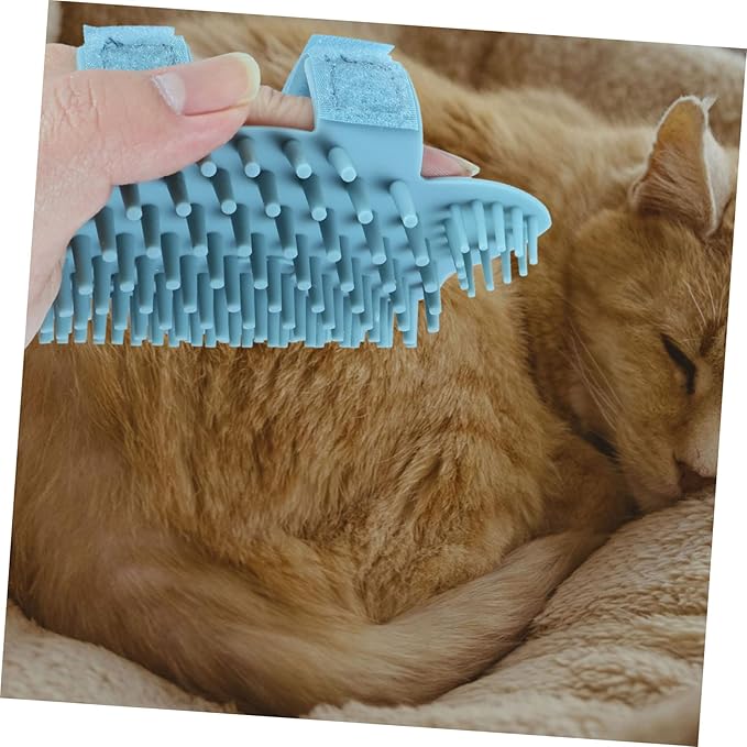 BESTonZON Silicone Cat Grooming Wall Brush Self-Massager Tool for Cats Dual Use Wet/Dry PET Massage Brush for Fur Removal and Itching Relief