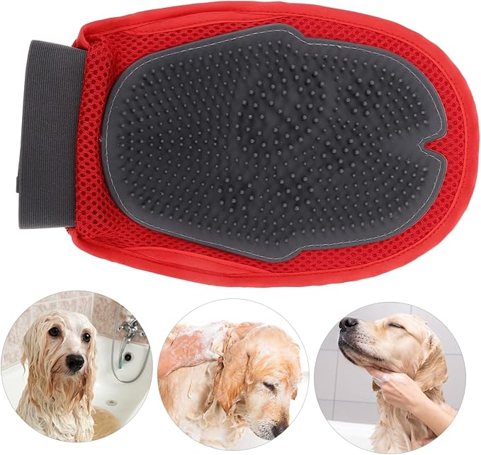 BESPORTBLE Double-Sided Bath Massage Brush for Dogs Cats Pet Grooming Glove Deshedding Harness for Puppies Dogs
