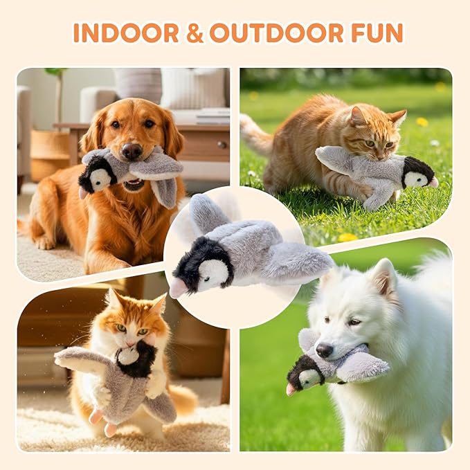 Interactive Chirping Bird Cat Toy,2026 New Flying Bird Cat Toy Flapping Bird Toy,Simulation Chirping Bird Toys Interactive Cats Toys for Bored Indoor Outdoor (Blue/1PCS)