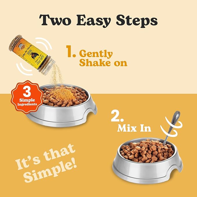 Wild Meadow Farms - Magic Dust Turkey Jerky Topper, Single Protein Pet Food Topper for Dogs and Cats, Enhance Flavor & Elevate Mealtime Excitement for Picky Eaters - 3.5 Ounce Bottle in Turkey Flavor