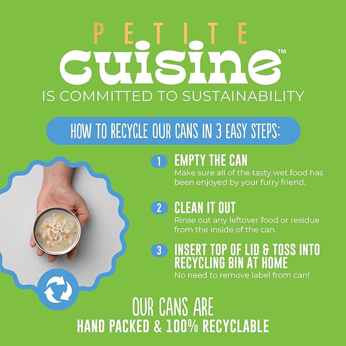 PETITE CUISINE Whole Foods Wet Cat Food, Chicken & Pumpkin Entree in Broth, 2.8 oz. Can (24 Count)