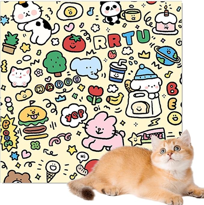Cat Grooming Wrap Adherent - Adhesive Anti-Bite Fabric Swaddle Cat Wrap, Adhesive Wrap for Grooming Cats, Screen Cleaning Cloth Cat Claw Care Adherent Restraint Wrap for Pet Shelter, Home