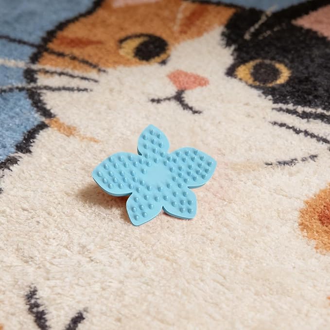 Petal Shape Dog Scrubber, 11.2cm, Soothing Comb, 3D Printed Bath Brush, Grooming, Massage, Skin Care, Pet Supplies, Waterproof, Cleansing