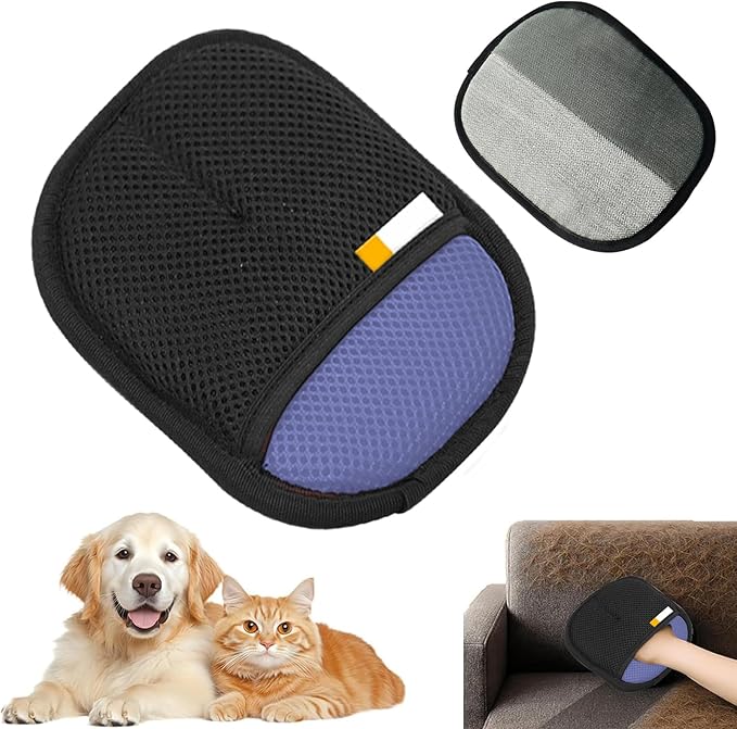 Lightweight Cat Hair Remover - Comfortable Dog Washing Gloves | Pet Size for Blue or Pink, Dog Grooming Gloves for Bedding Cleaning, Pet Remover, Glove